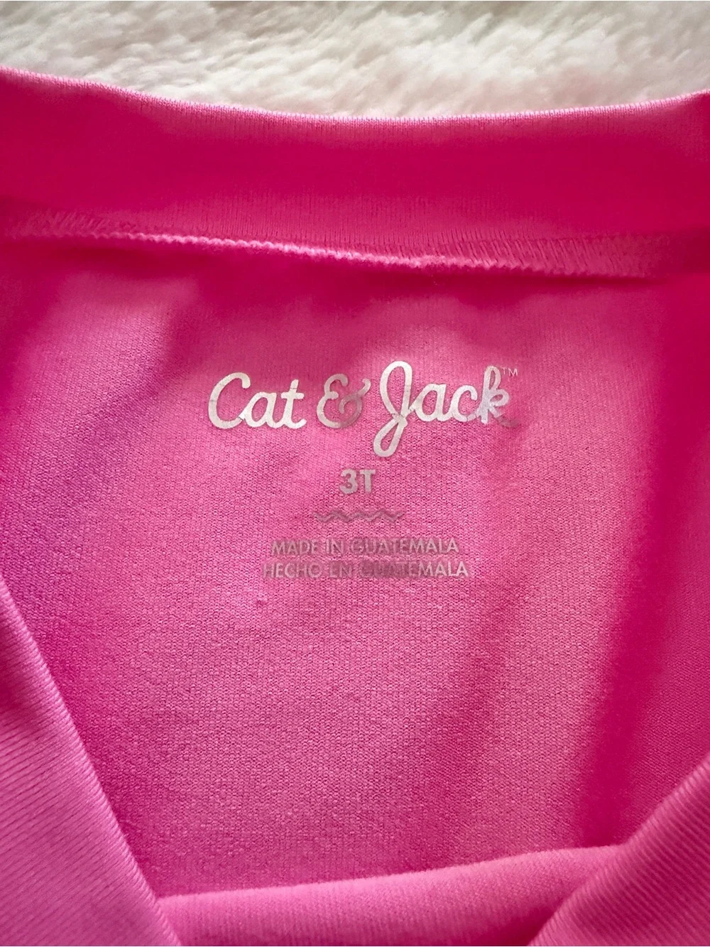 Cat & Jack Long Sleeve Solid Rashguard Swim Shirt Pink Size 3T Unisex